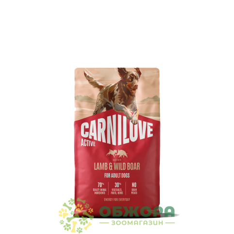 Carnilove GF Lamb, Wild Boar беззерновий сухий корм для собак, з ягням та диким кабаном_1