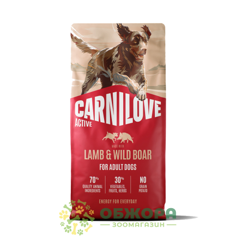 Carnilove GF Lamb, Wild Boar беззерновий сухий корм для собак, з ягням та диким кабаном_2