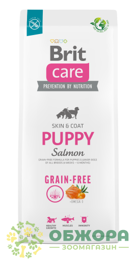 Brit Care GF Puppy Salmon беззерновой сухой корм для щенков с лососем_1