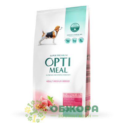 Optimeal Medium Turkey сухой корм для собак средних пород, с индейкой_2
