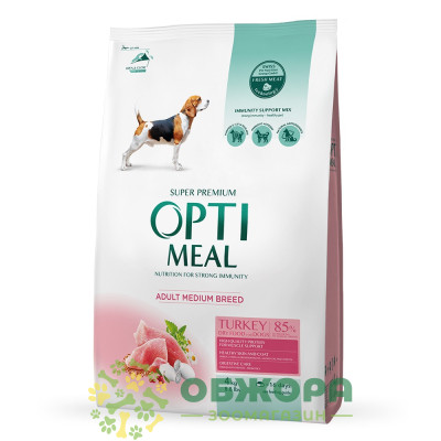 Optimeal Medium Turkey сухой корм для собак средних пород, с индейкой_1