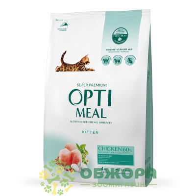 Optimeal Kitten Chicken сухий корм для кошенят, з куркою