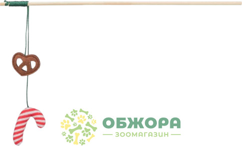 Trixie 92454 новорічна вудочка для котів, з цукерками та котячою м'ятою