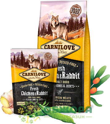 Carnilove GF Muscles, Bones, Joints Chicken, Rabbit беззерновой сухой корм для собак, для суставов, мышц и костей, с курицей и кроликом_2