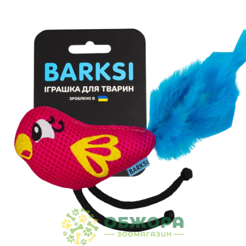 Barksi Dental папуга для котів, з дзвіночком та пір'ям