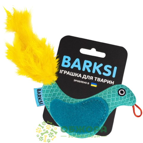 Barksi пташка для котів, з дзвіночком та пір'ям