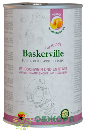 Baskervile Wildschwein und Ente mit Kurbis Champignons