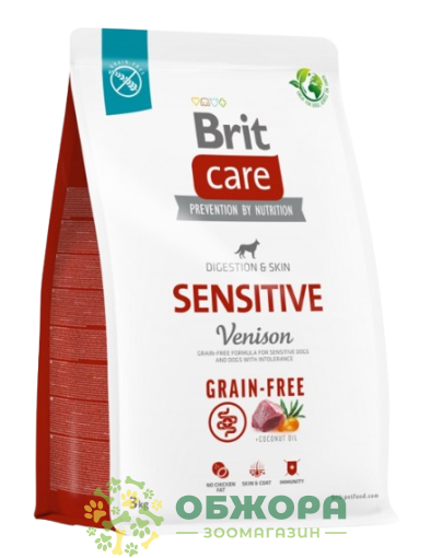 Brit Care GF Sensitive Venison беззерновой сухой корм для собак с чувствительным пищеварением, с оленем_1