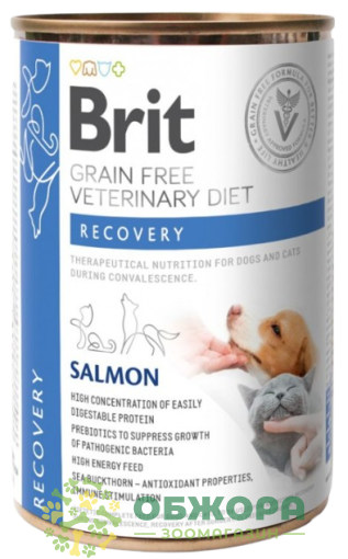 Brit Veterinary Diet Grain Free Recovery вологий корм для котів та собак, в період відновлення