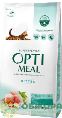 Optimeal Kitten Chicken сухой корм для котят, с курицей_1