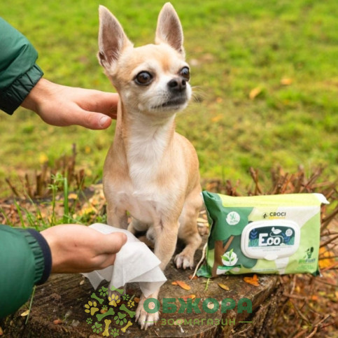 Croci ECO Tea серветки для котів та собак, для догляду за шкірою та шерстю_4