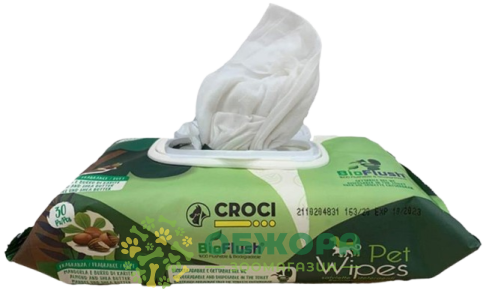 Croci ECO Tea серветки для котів та собак, для догляду за шкірою та шерстю_1