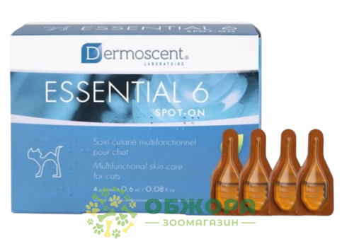 Ессеншиал 6 (Essential 6), для котів 0.6 мл, Dermoscent