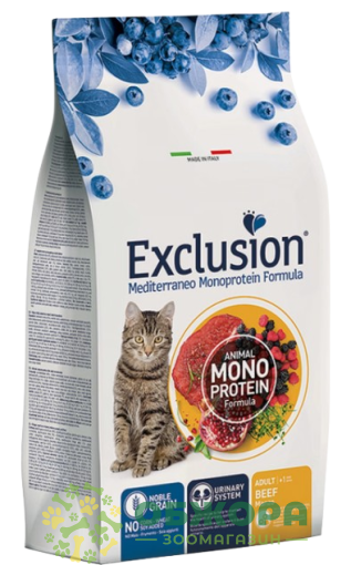 Exclusion MonoProtein Beef безглютеновий сухий корм для котів, з яловичиною