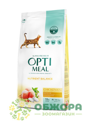 Optimeal Nutrient Balance Chicken сухой корм для котов, с курицей_4
