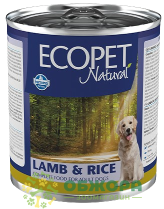 Farmina Ecopet Natural Lamb вологий корм для собак, в соусі з ягням та рисом