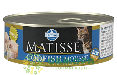 Farmina Matisse Codfish вологий корм для котів, мус з тріскою