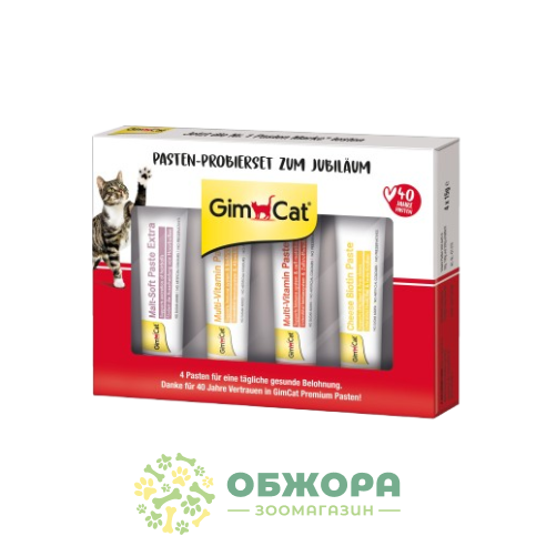 Набір паст Cheese Biotin, Malt-Soft Extra, Multi-Vitamin, Multi-Vitamin Extra, 4х15 г, GimCat