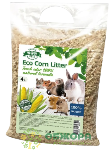 Wow Pets Eco Corn Litter наповнювач для гризунів