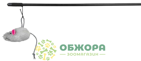 Trixie 4105 удочка для котов, с мышкой и кошачьей мятой 50 см_1