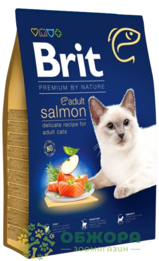 Brit Premium Salmon сухой корм для котов, с лососем_3