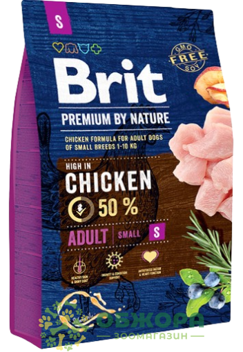 Brit Premium S Chicken сухой корм для собак мелких пород, с курицей_1