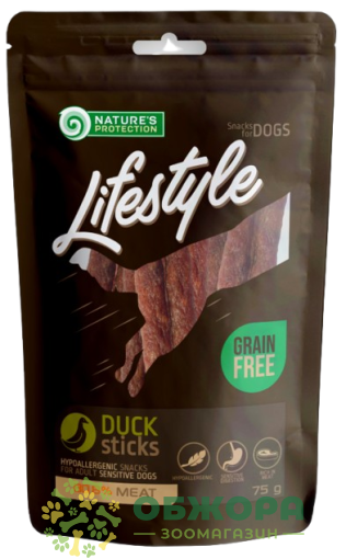 Nature's Protection GF Lifestyle ласощі для собак, смужки з качкою