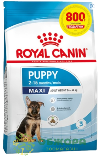 Royal Canin Puppy Maxi 3.2+800 г сухий корм для цуценят великих порід