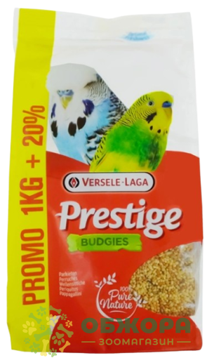 Versele-Laga Prestige Budgies 1 кг+200 г корм для хвилястих папуг