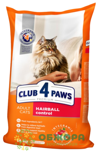 Клуб 4 Лапи Hairball Control сухой корм для котов_2