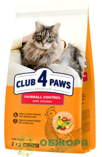 Клуб 4 Лапи Hairball Control сухой корм для котов_1