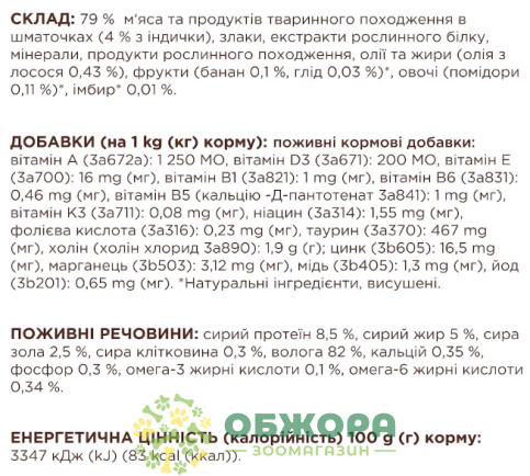 Клуб 4 Лапи вологий корм для котів, в соусі з індичкою_2