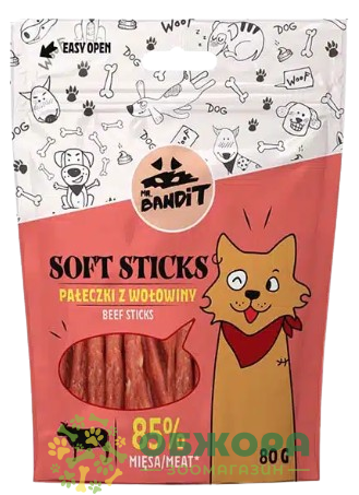 Mr.Bandit Soft Sticks ласощі для собак, м'які палички з яловичиною