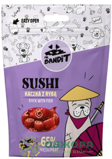 Mr.Bandit Sushi ласощі для собак, суші з качкою та рибою