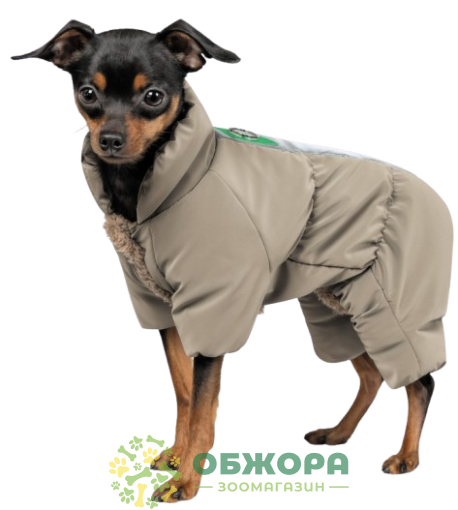 Pet Fashion Ego комбинезон для собак, со светоотражением, бежевый_1