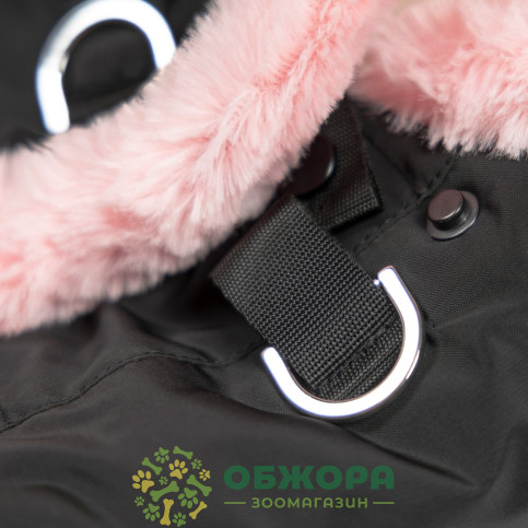 Pet Fashion Mery куртка для собак, на магнитах, черно-розовая_3