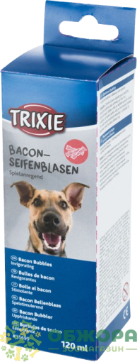 Trixie 35699 мыльные пузыри для собак, с ароматом бекона_1