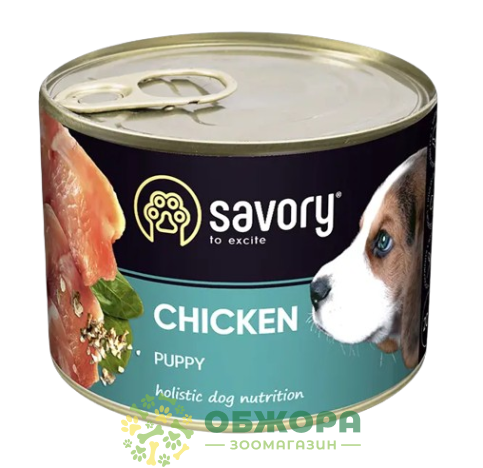 Savory Puppy Chicken влажный корм для щенков, с курицей_1