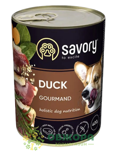 Savory Gourmand Duck влажный корм для привередливых собак, паштет с уткой_2