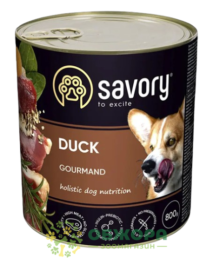 Savory Gourmand Duck влажный корм для привередливых собак, паштет с уткой_3