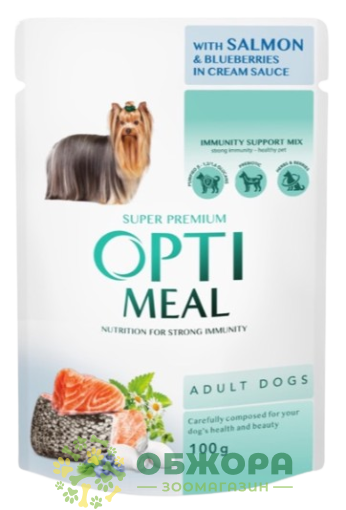 Optimeal Multi Taste 3+1 набор влажного корма для собак с говядиной, кроликом и лососем_2