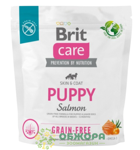 Brit Care GF Puppy Salmon беззерновой сухой корм для щенков с лососем