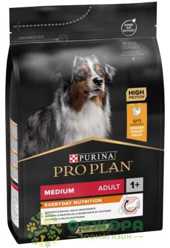 Purina Pro Plan Everyday Nutrition Medium Chicken сухой корм для собак средних пород, с курицей