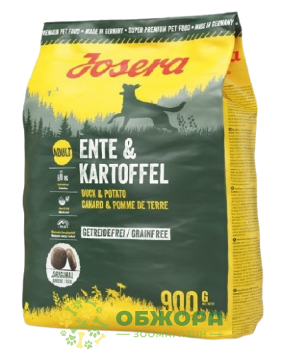 Josera GF Ente, Kartoffel беззерновой сухой корм для собак, с уткой и картофелем