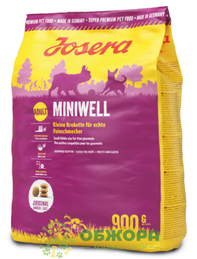 Josera Mini Chicken (Miniwell) безглютеновый сухой корм для собак малых пород, с курицей и рисом_2