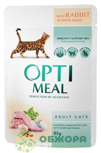 Optimeal Multi Tastе 3+1 набор влажного корма для котов, с индейкой, форелью и кроликом_3