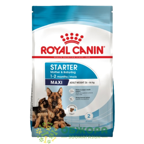 Royal Canin Starter Mother and Babydog Maxi сухой корм для беременных собак и щенков больших пород от 1 до 2 месяцев_1