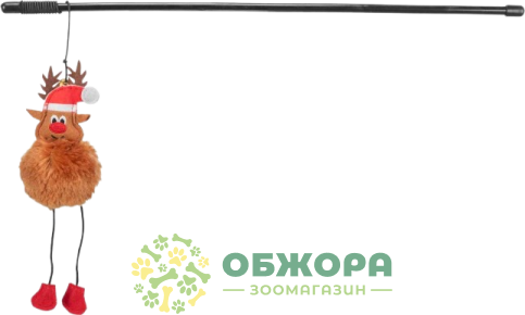 Trixie 92452 новорічна вудочка для котів, з оленем