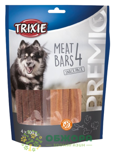 Trixie 3185 Grain Free Premio 4 Meat Bars
