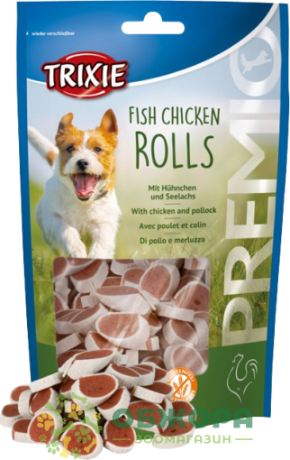 Trixie 31535 Grain Free Premio Chicken and Pollock Rolls